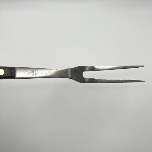 Vintage Flint Stainless USA Carving Fork 2-Prong Meat Mid Century Retro Kitchen - Picture 3 of 6